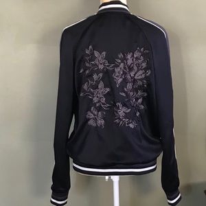 Floral Navy H&M Bomber Jacket